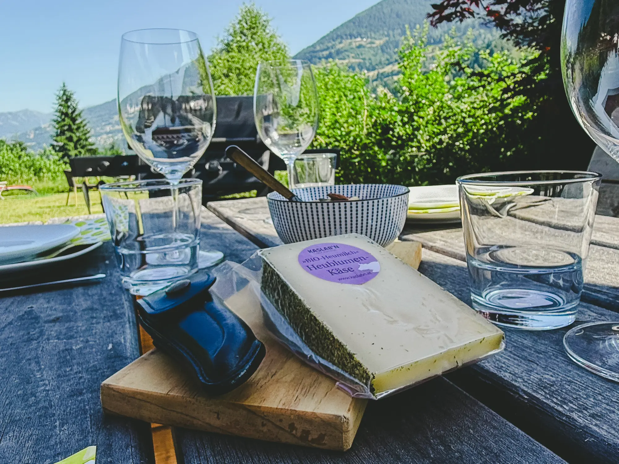 Der Brennsee vom Garten des Berghaus Seeblick aus